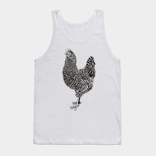 Drawing of an Plymouth Rock chicken Tank Top